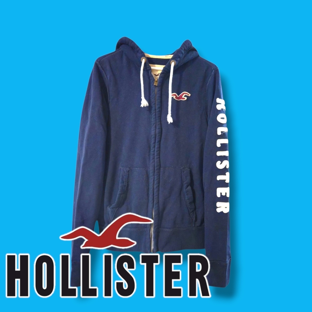 Hollister Black Zip-Up Jacket Casual Style